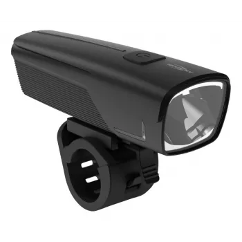 ANSMANN 1600-0524 Luce anteriore LED per bici, 50 lx, 2600 mAh, 2 W, nero