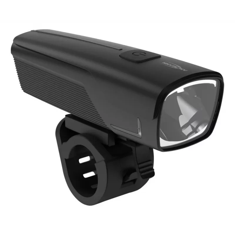 ANSMANN 1600-0524 Fanale anteriore a LED per bicicletta, 50 lx, 2600 mAh, 2 W, nero