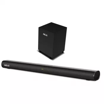 AKAI Soundbar ASB-20CSW 2.1 80W subwoofer wireless Bluetooth 5.0 HDMI ARC