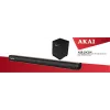 AKAI Soundbar ASB-20CSW 2.1 80W subwoofer wireless Bluetooth 5.0 HDMI ARC
