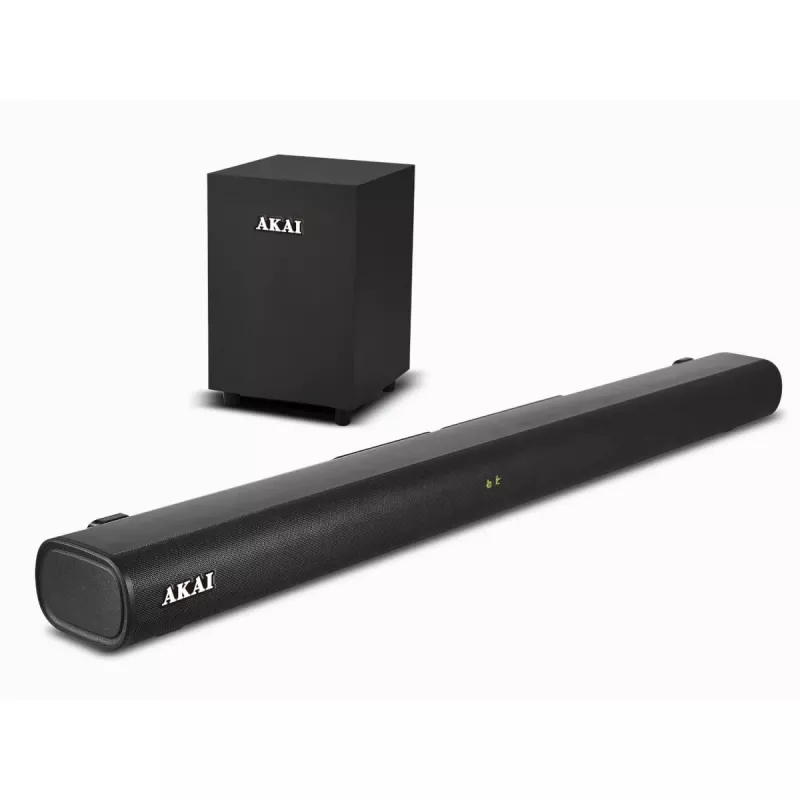 AKAI Soundbar ASB-20CSW 2.1 80W subwoofer wireless Bluetooth 5.0 HDMI ARC