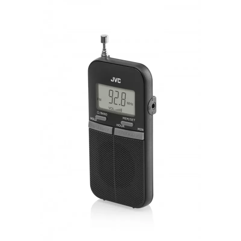 JVC RAE411B radio AM/FM portatile con sintonizzatore analogico, nero
