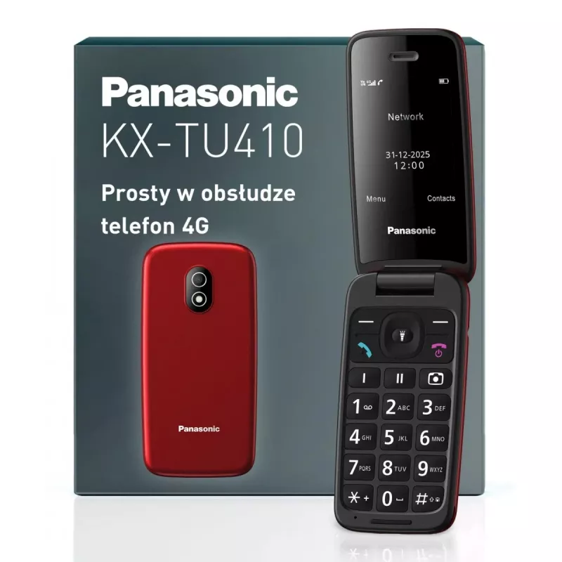 PANASONIC KX-TU410EXR telefono cellulare a conchiglia - rosso
