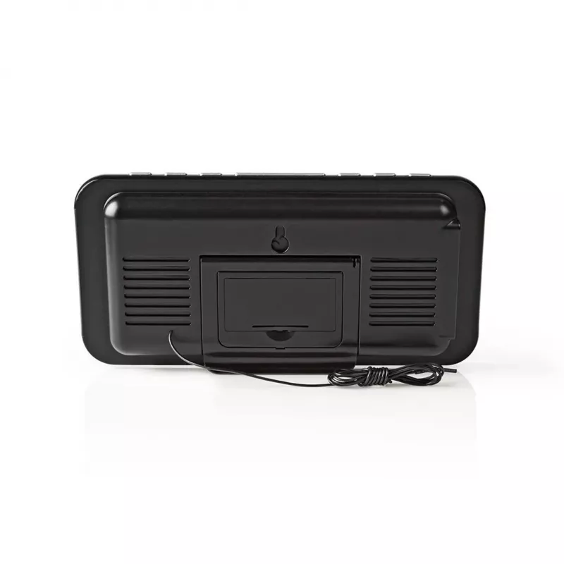 Nedis CLAR004BK radiosveglia con display LED, sintonizzatore FM, doppia sveglia, proiezione, AUX, nera