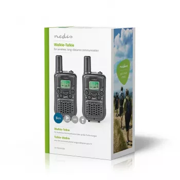 Nedis Set walkie talkie WLTK0500BK portata 5 km 8 canali PMR446