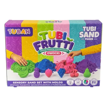 TUBAN Sensory Sand - Set Tubi Frutti 1 kg multicolore profumato alla frutta