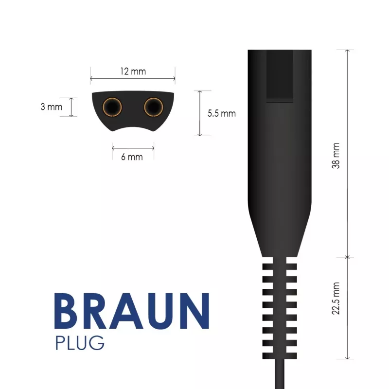 Alimentatore per epilatori Braun Silk-épil 5 / 7 / 9 Akyga AK-PD-08, 12 V / 0,4 A, 4,8 W, 1,5 m
