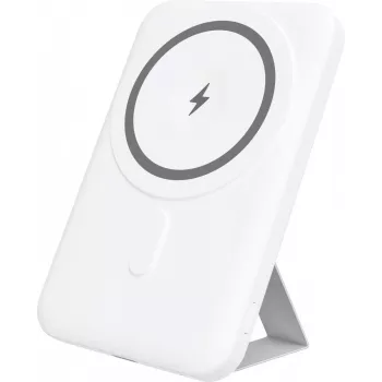 YENKEE Power Bank 501 WH SILIC 5000mAh MagSafe PD 20W bianco
