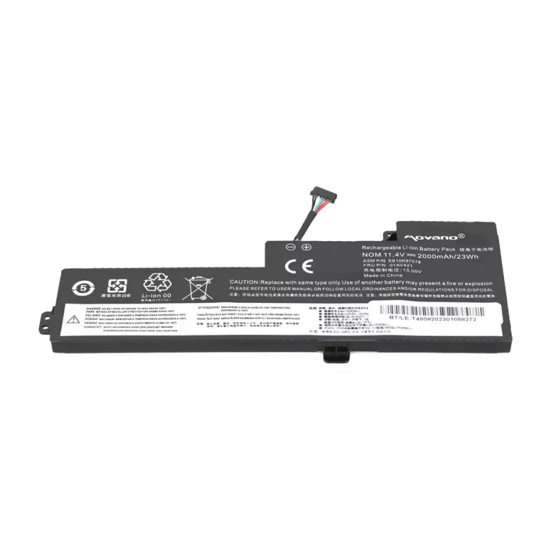 MITSU Batteria ricaricabile 01AV419 per Lenovo ThinkPad T470 T480 A475 A485 - 2000 mAh (23 Wh)
