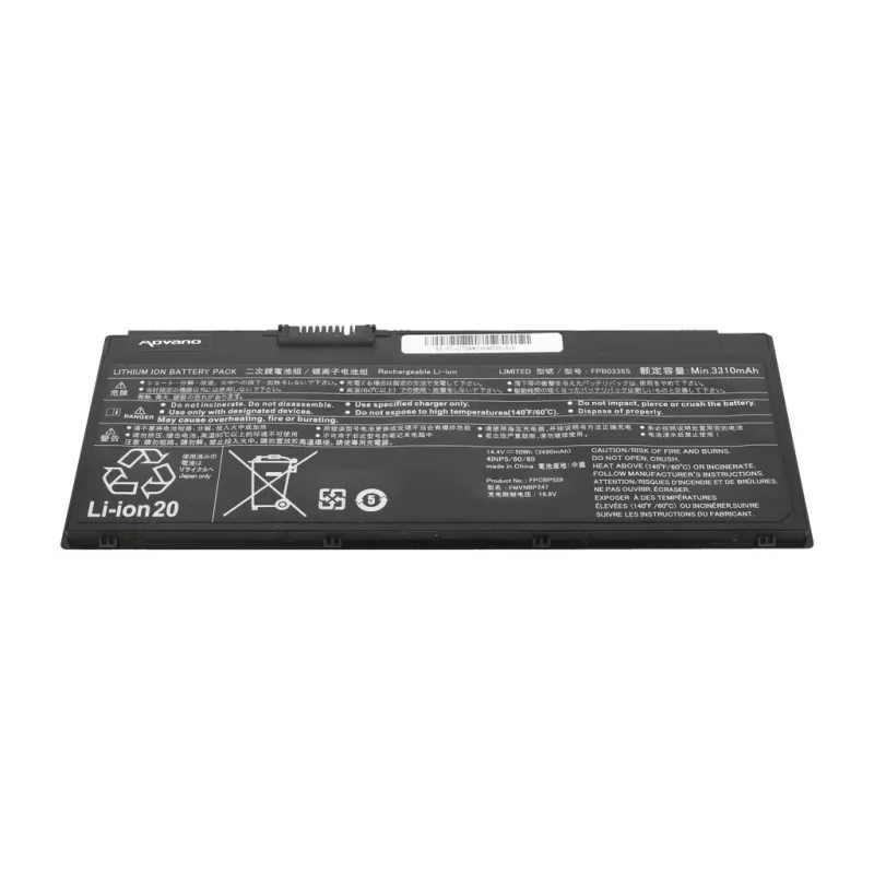 MITSU Batteria ricaricabile FPB0338S per Fujitsu LifeBook U758 - 3490 mAh (50 Wh)