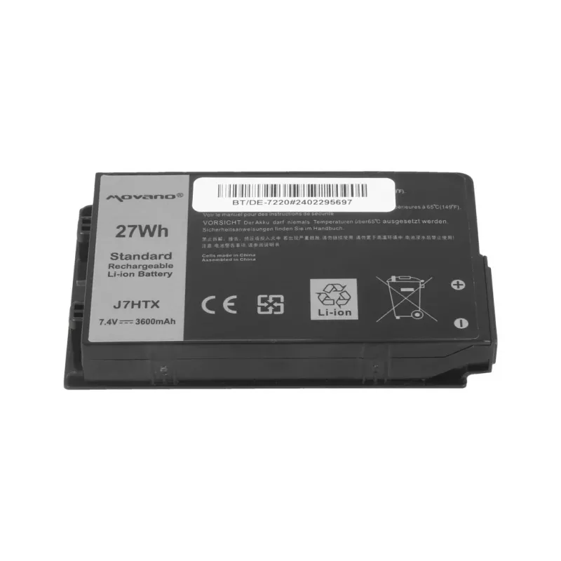 MOVANO Batteria ricaricabile J7HTX per Dell Latitude 12 Rugged 7202 7212 7220 Tablet - 3600 mAh (27 Wh)