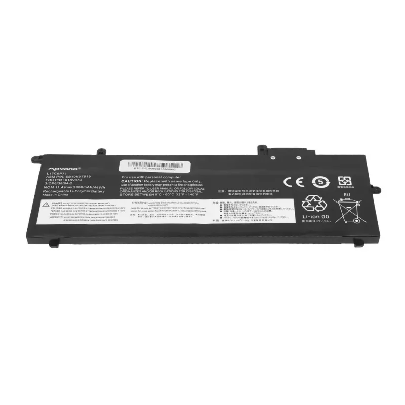 MITSU Batteria ricaricabile L17C6P71 per Lenovo ThinkPad X280 A285 - 3900 mAh (44 Wh)