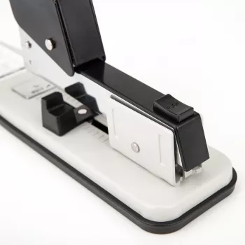 DELI E0392 cucitrice heavy duty, capacità 60 fogli, nero/argento