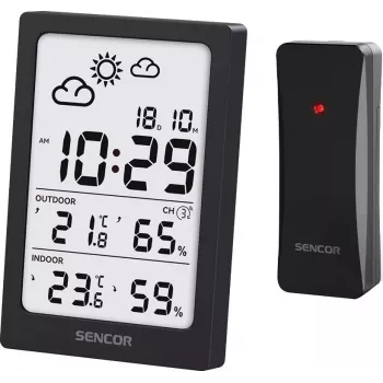 SENCOR stazione meteo multifunzione SWS 2300 B - orologio radiocontrollato, temperatura e umidità interna/esterna, sensore wireless