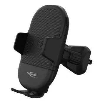 ANSMANN WiLine 15 supporto caricabatterie auto senza fili - ricarica rapida Qi 15W, bloccaggio automatico, rotazione 360°, nero