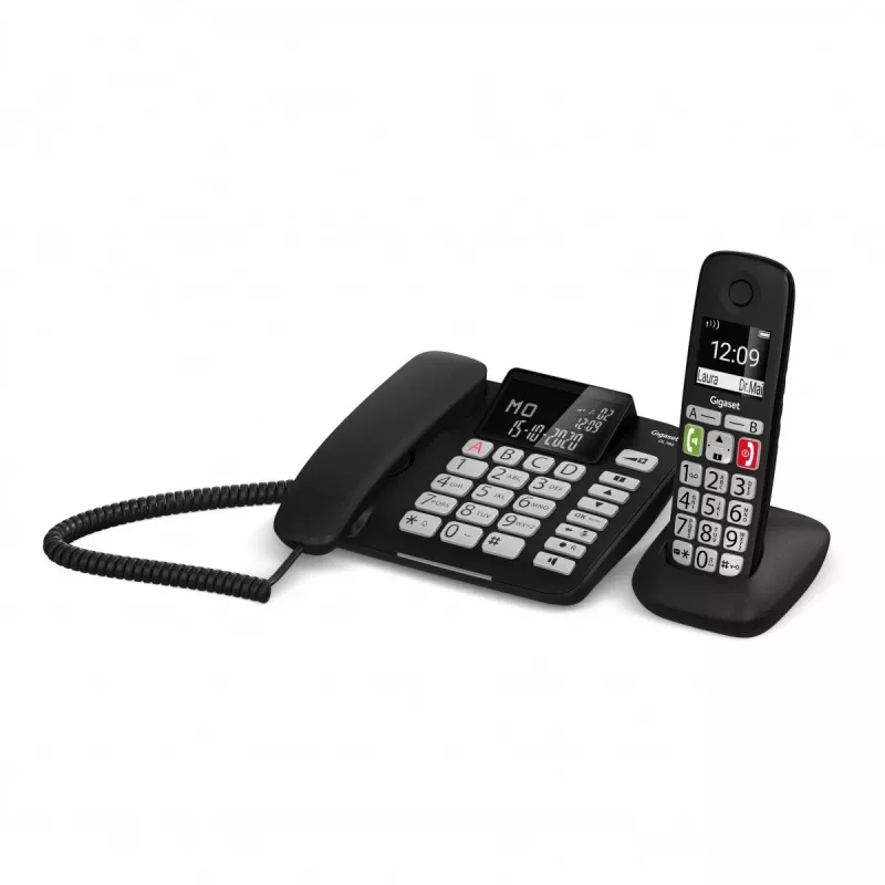 Gigaset DL780 Plus telefono con filo con segreteria telefonica, nero