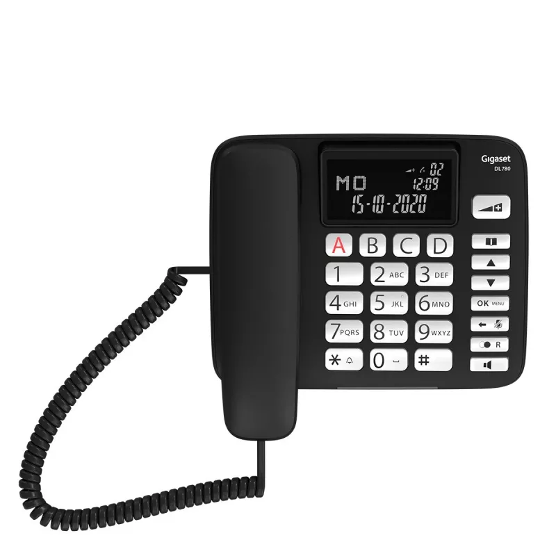 Gigaset DL780 Plus telefono con filo con segreteria telefonica, nero