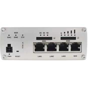 Teltonika RUTX09 router cellulare industriale 4G LTE-A Cat 6 con switch Gigabit a 4 porte, Dual SIM, GNSS