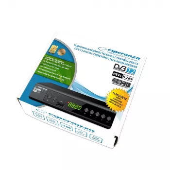 ESPERANZA Sintonizzatore/Decoder Digitale DVB-T2 H.265/HEVC