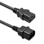 QOLTEC cavo di alimentazione IEC C13 C14 3x0,75mm² rame puro 1,8m nero