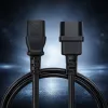 QOLTEC cavo di alimentazione IEC C13 C14 3x0,75mm² rame puro 1,8m nero