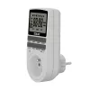 SAVIO AE-03 timer digitale con display LCD, 10 programmi, 16A, spina Schuko, bianco