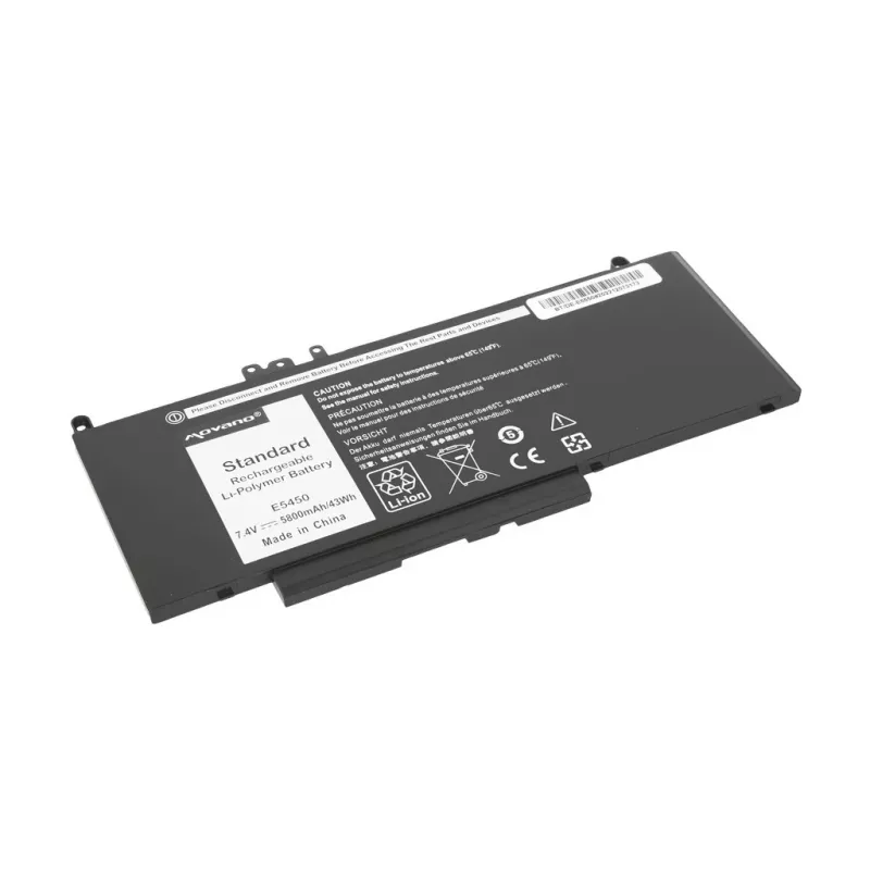 MOVANO Batteria ricaricabile G5M10 WYJC2 8V5GX per Dell E5450 E5550 7,4V - 5800 mAh (43 Wh)