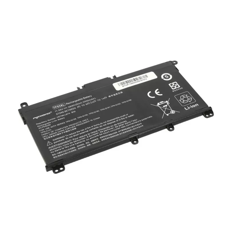 MOVANO Batteria ricaricabile TF03XL per HP Pavilion 14-BF 14-BP 15-CD - 3400 mAh (39 Wh)