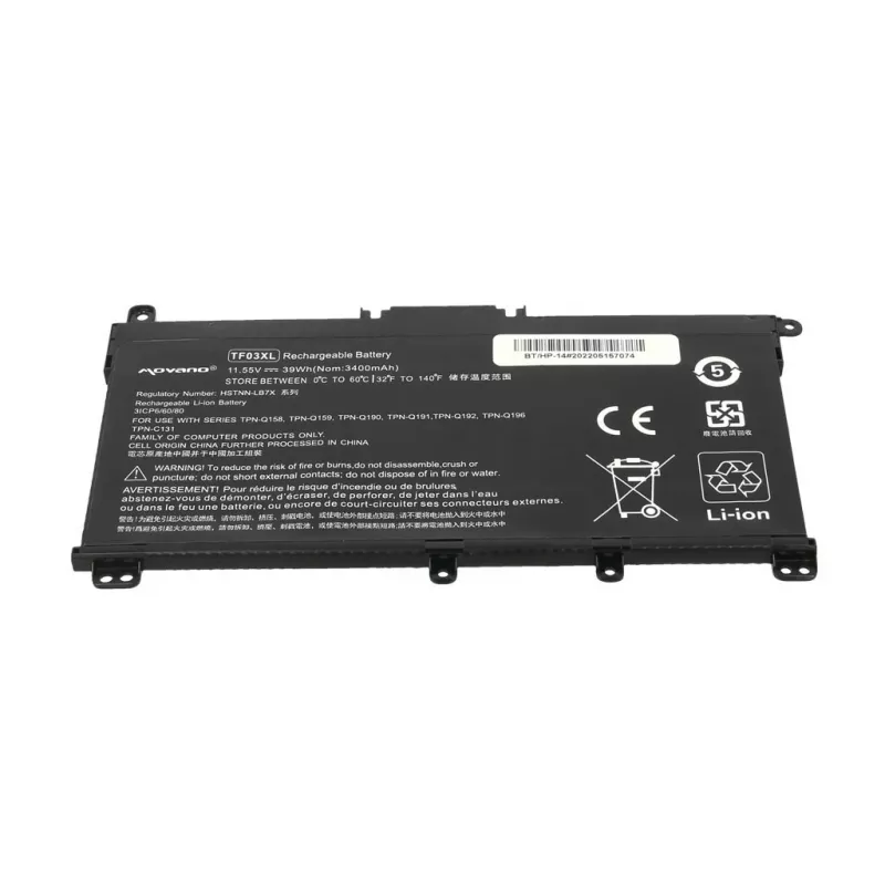 MOVANO Batteria ricaricabile TF03XL per HP Pavilion 14-BF 14-BP 15-CD - 3400 mAh (39 Wh)