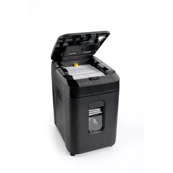 WALLNER Distruggidocumenti AF160 C2 Cross-Cut, 160 fogli inserimento automatico, livello di sicurezza P-4, contenitore 26 L, nero