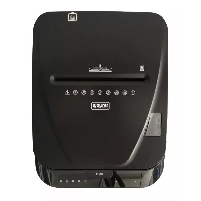 WALLNER Distruggidocumenti AF160 C2 Cross-Cut, 160 fogli inserimento automatico, livello di sicurezza P-4, contenitore 26 L, nero