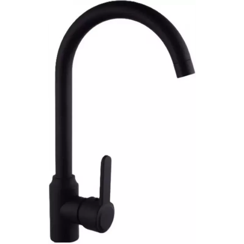 Pyramis Lefkada Set lavello da cucina 1 vasca 1 gocciolatoio nero + rubinetto Lungo Volcano Black Edition 590x440 mm