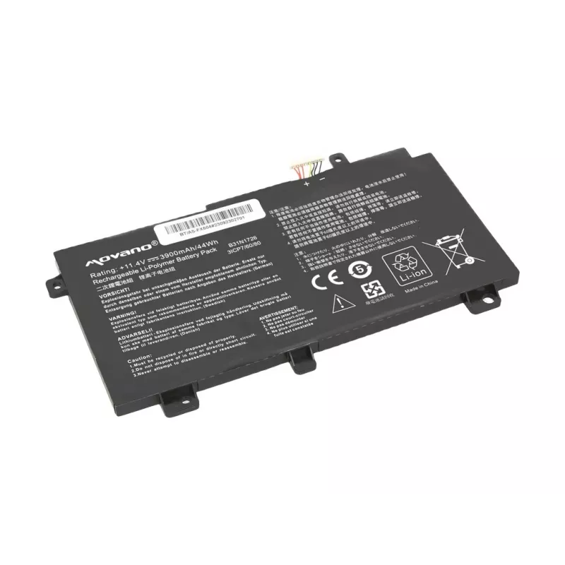 MOVANO batteria ricaricabile B31N1726 per Asus FX504 FX505 FX80G - 3900 mAh (44 Wh)