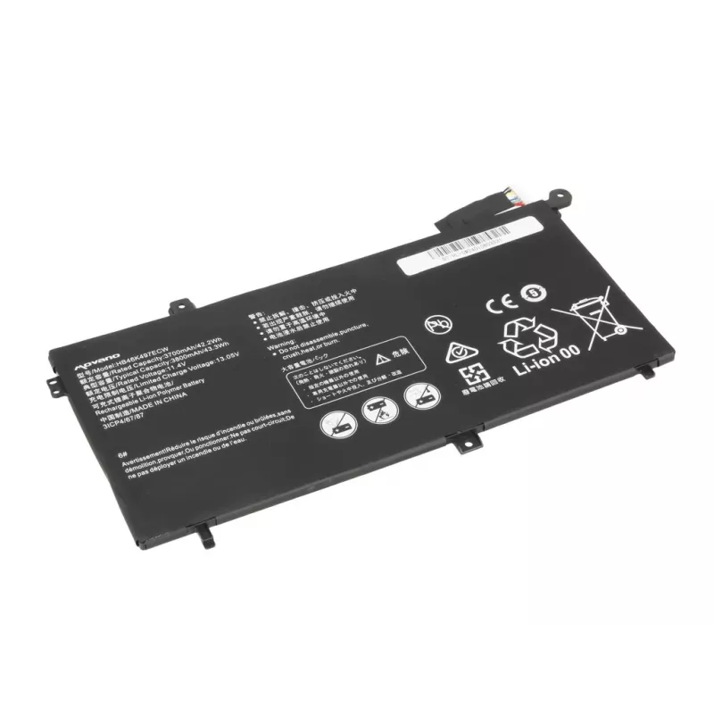 MOVANO batteria ricaricabile per Huawei Matebook D Serie HB46K497ECW - 3700 mAh (42,2 Wh)