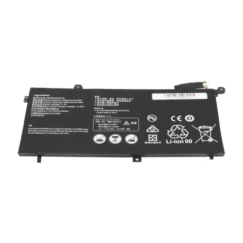 MOVANO batteria ricaricabile per Huawei Matebook D Serie HB46K497ECW - 3700 mAh (42,2 Wh)