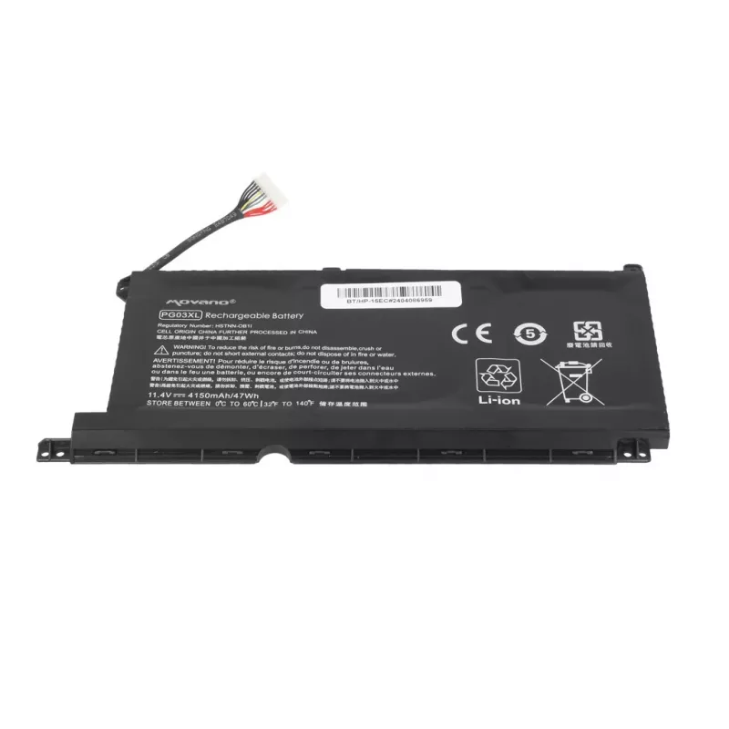 Batteria ricaricabile MOVANO PG03XL per HP 15-DH 15-EC 15-DK 16-A - 4150 mAh (47 Wh)