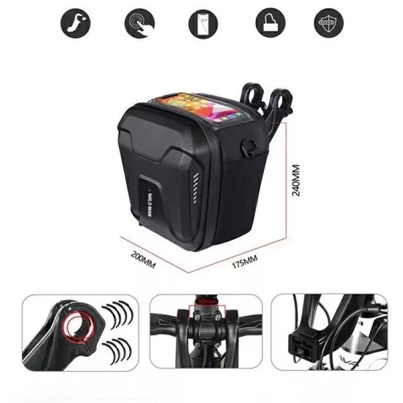 WILDMAN GS9 borsa da manubrio 3L nero