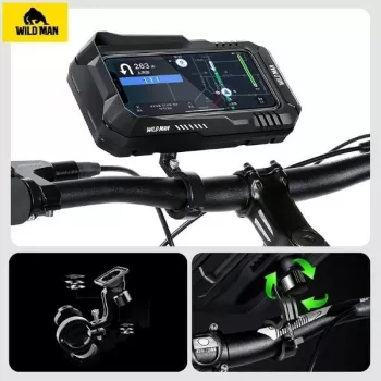 WILDMAN FK2 Borsa da telaio per bici con supporto smartphone, nero