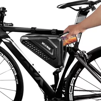 WILDMAN ES19 Borsa da tubo orizzontale per bici 1L nero