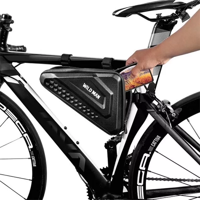 WILDMAN ES19 Borsa da tubo orizzontale per bici 1L nero