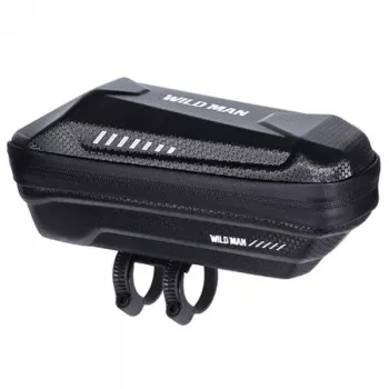 WILDMAN XS5 Borsa da telaio nero – borsa da tubo orizzontale per bici per smartphone