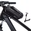 WILDMAN XS5 Borsa da telaio nero – borsa da tubo orizzontale per bici per smartphone