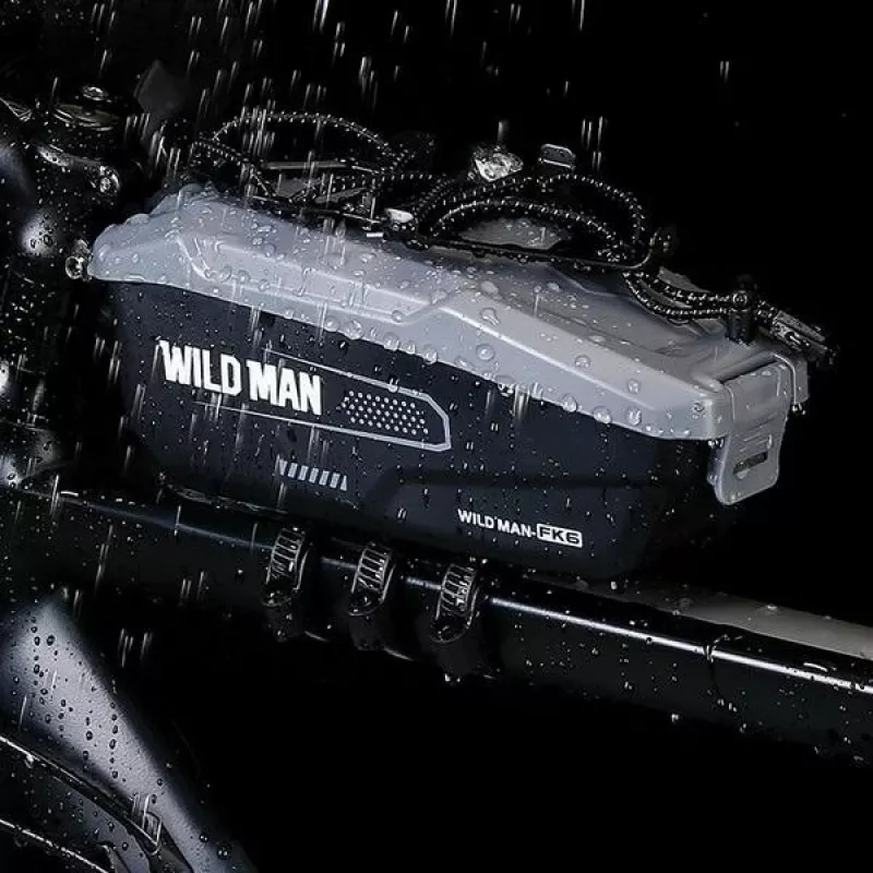 WILDMAN FK6 Borsa da telaio per bici grigio-nero