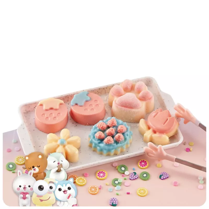 LEAN TOYS Set creativo in plastica per creare squishy decorativi dessert e fiori fai da te