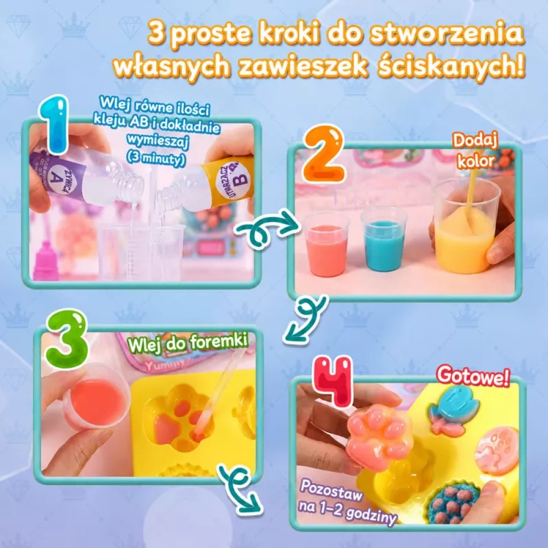 LEAN TOYS Set creativo in plastica per creare squishy decorativi dessert e fiori fai da te