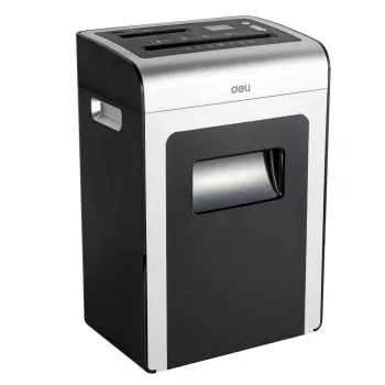 DELI E9917EU distruggidocumenti a taglio incrociato, 10 fogli, 20L, nero