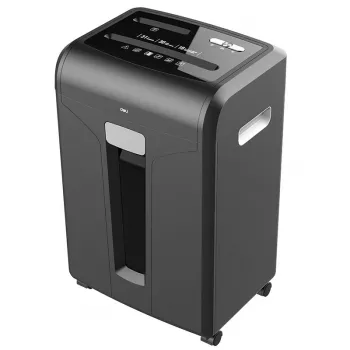 Deli E14400 Distruggidocumenti a taglio incrociato, 12 fogli, 23L, nero