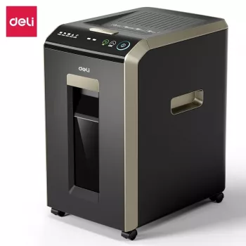 DELI ET089 Distruggidocumenti cross-cut, 8 fogli, 15L, nero