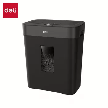 Deli ET023 Distruggidocumenti cross-cut, 10 fogli, sicurezza P-4, contenitore 17L, nero