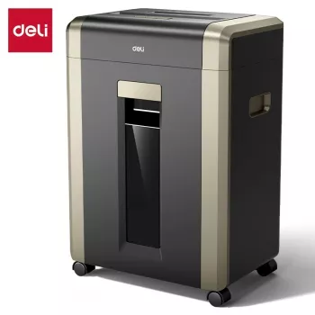 Deli ET099 distruggidocumenti a taglio incrociato, 10 fogli, 15L, sicurezza P-4